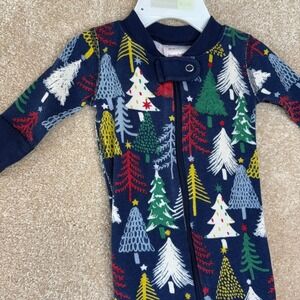 Hanna Andersson Christmas Pajamas pjs Size 0-3M 50cm Organic Cotton‎ Holiday